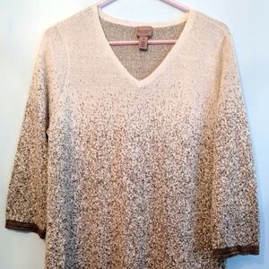 Gorgeous Metallic Ombre Chico's Tunic Sweater